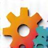 Tailored strategies icon - gears fitting puzzle